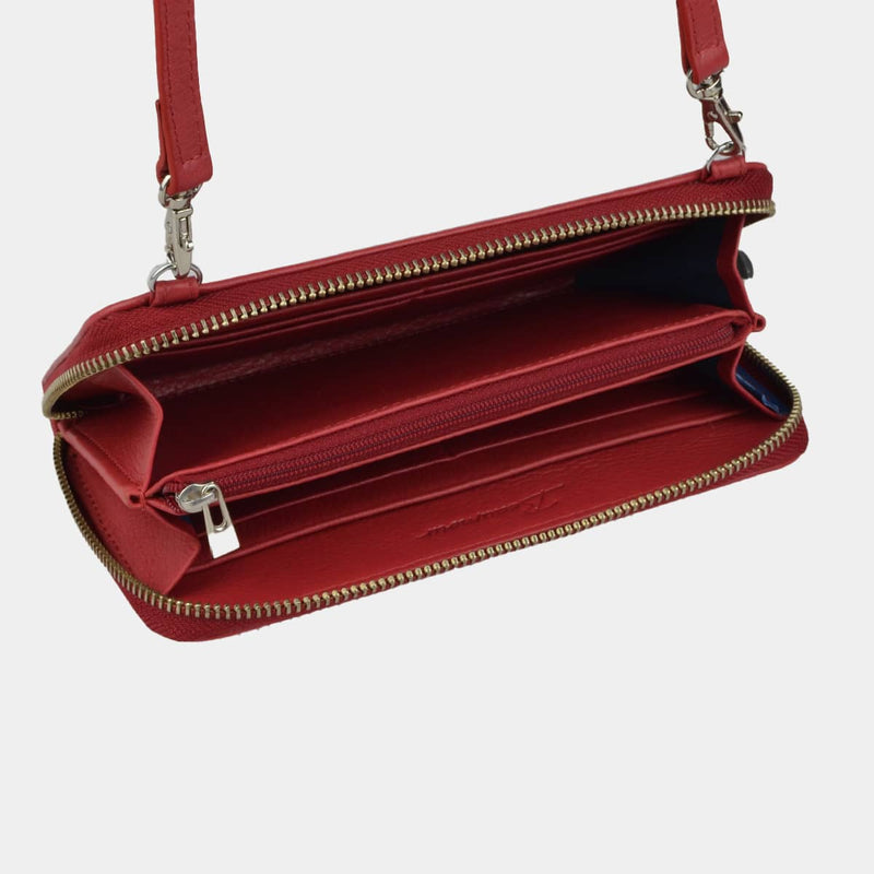 Portefeuille Dragonne Pour Homme En Cuir PU - 21x12x2,5 Cm - Organisateur Avec Fermeture éclair Pour Pièces, Cartes, Téléphone - 12